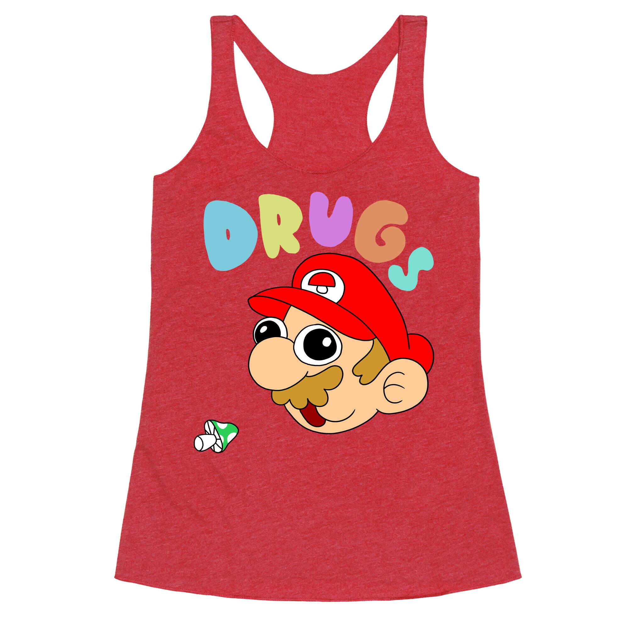 Mario On Drugs Racerback Tank